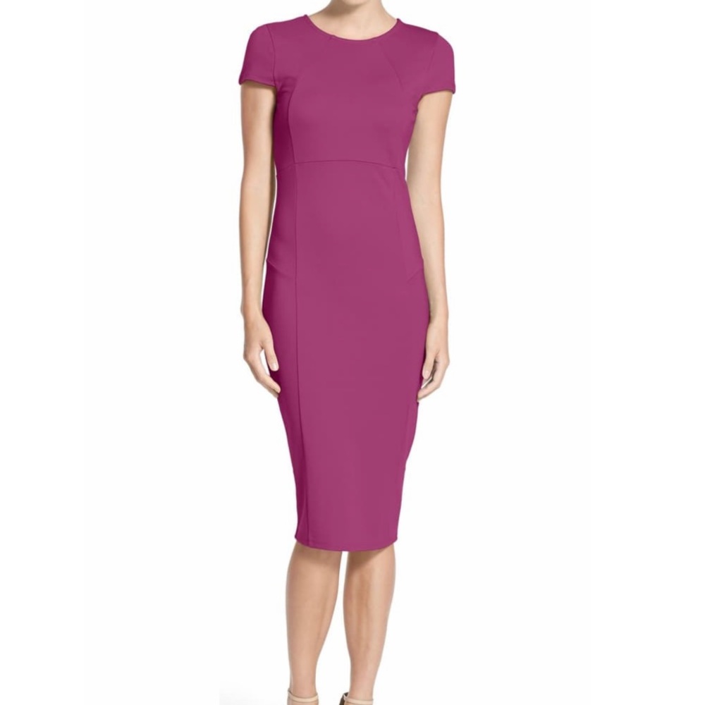 Felicity & Coco Ward Seamed Pencil Dress XS Purple